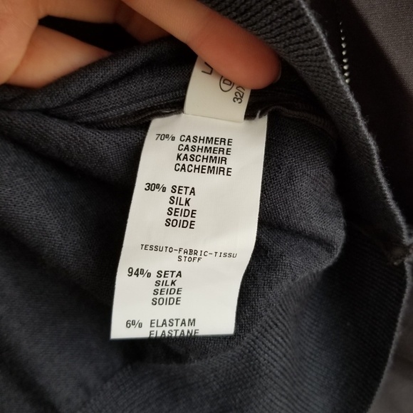 FABIANA FILIPPI Batwing Cashmere Silk Sweater Gray - Picture 7 of 8